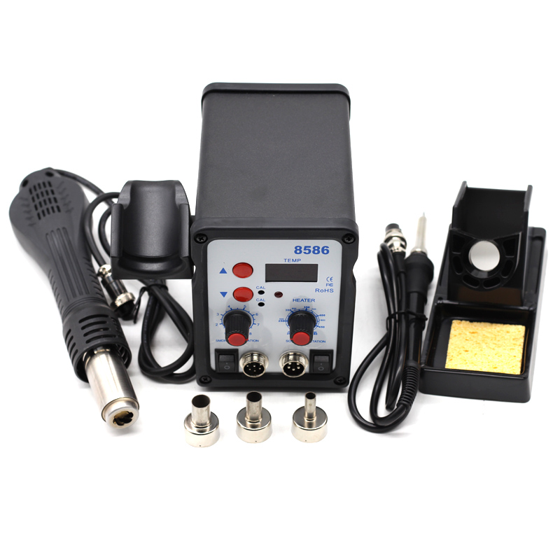 8586 2 в 1 ESD паяльная станция SMD паяльная станция горячего воздуха пистолет набор сварочных ремонтных инструментов паяльник 220 в 110 В