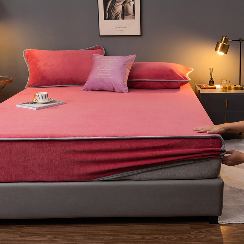 Full Custom Waterproof 100% Polyester Knit Fabric Bedsheet King Size Elastic Single Bed Fitted Bed Sheet