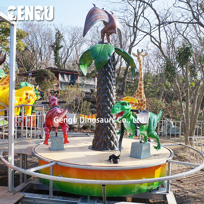 Amusement Park Dinosaur Ride Small Carousel Ride