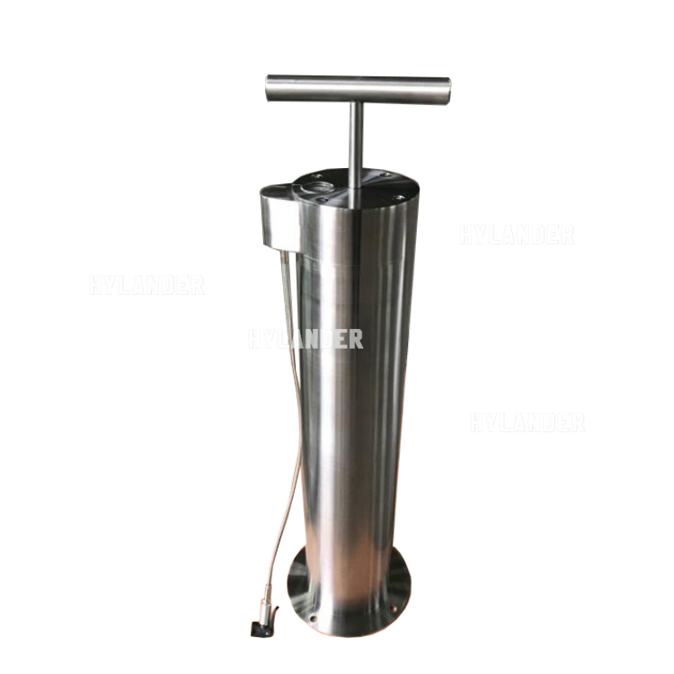 Bicycle pump station outdoor rated stainless steel bike air pump for public
