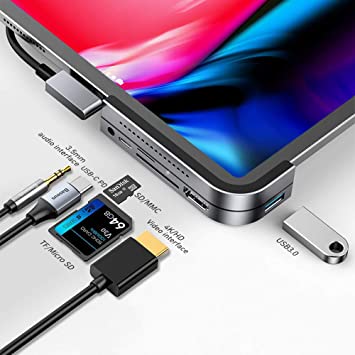 Amazon горячая Распродажа baseuse 6 в 1 адаптер для iPad Pro USB C концентратор iPad Pro док-станции