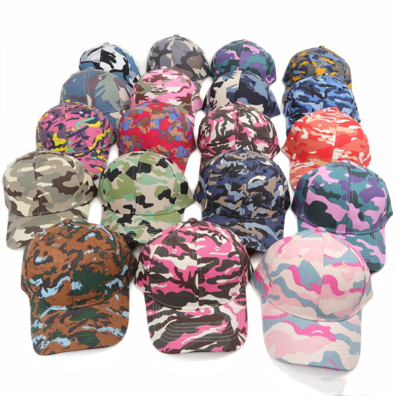 Custom Logo Design Desert Hunting Pink Blue Grey Camo Baseball Hats Camouflage Caps for Men