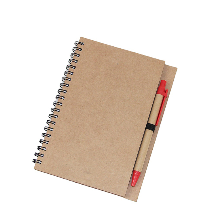 High quality wholesale custom printing spiral notebook with pen