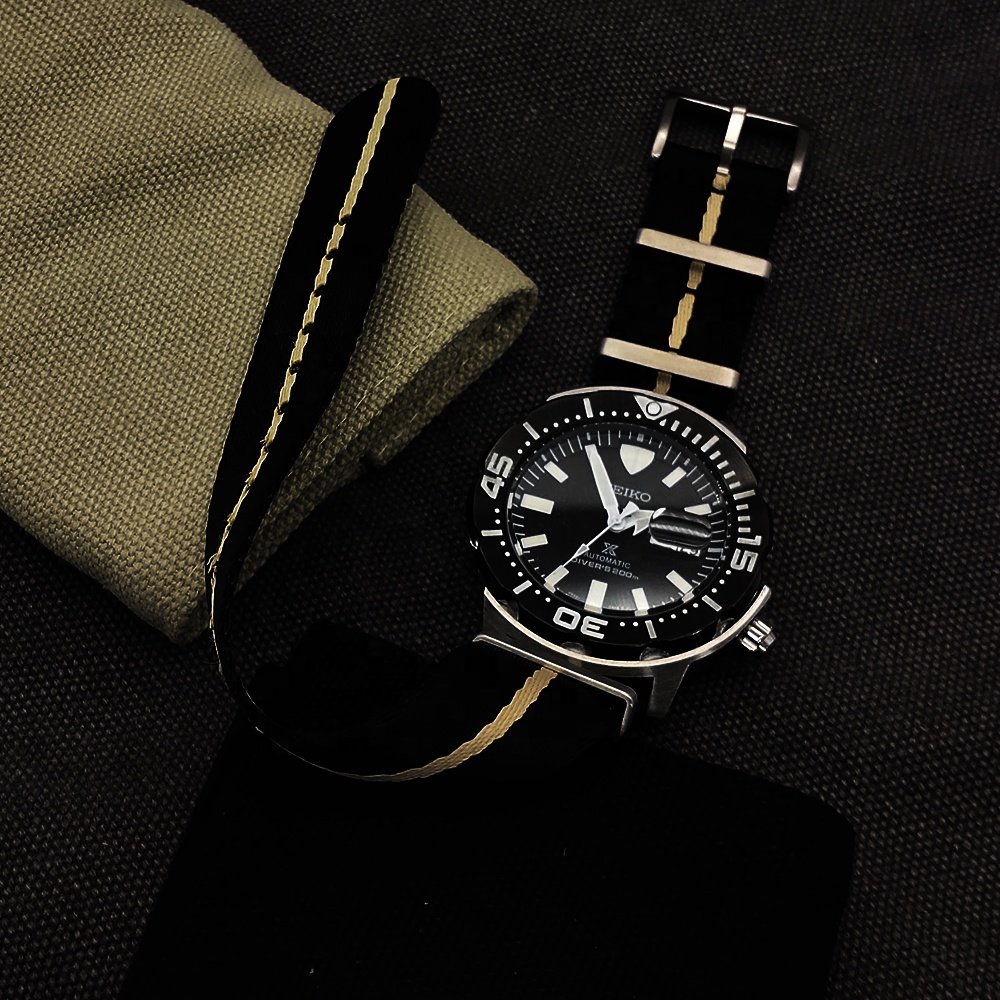 Premium Watch Strap Custom Buckle 20 22 mm Watch+bands Striped Wrist Bracelet Nato Strap Army Sport Watch Bands Nylon