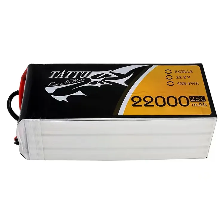 factory price 22.2V 6S 25C tattu battery 22000mah lipo battery for agricultural drone