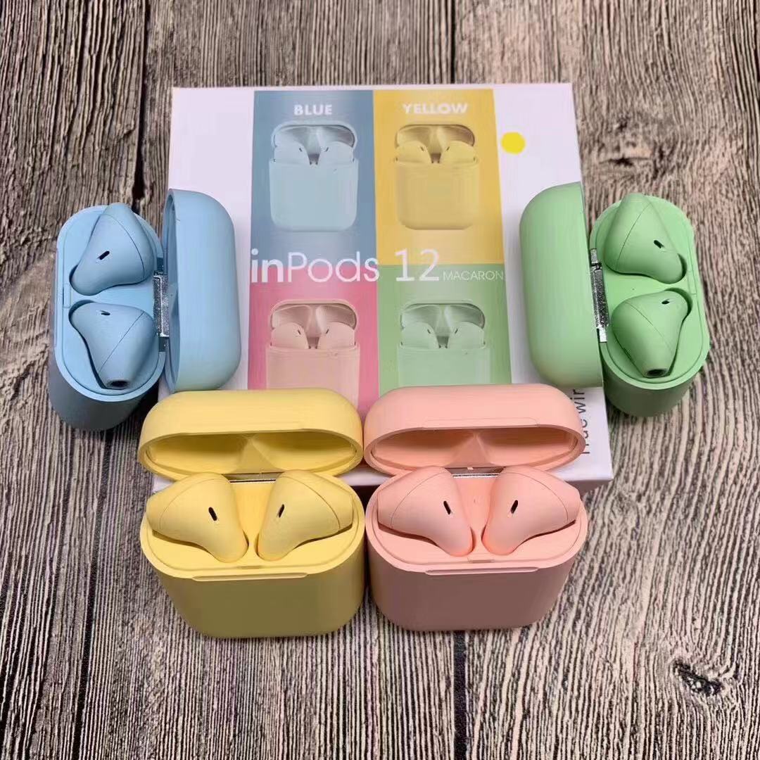Новые поступления BT 5,0 Inpods 12 Беспроводные наушники-вкладыши Macaron Tws наушники Bluetooth Inpods I12 Tws