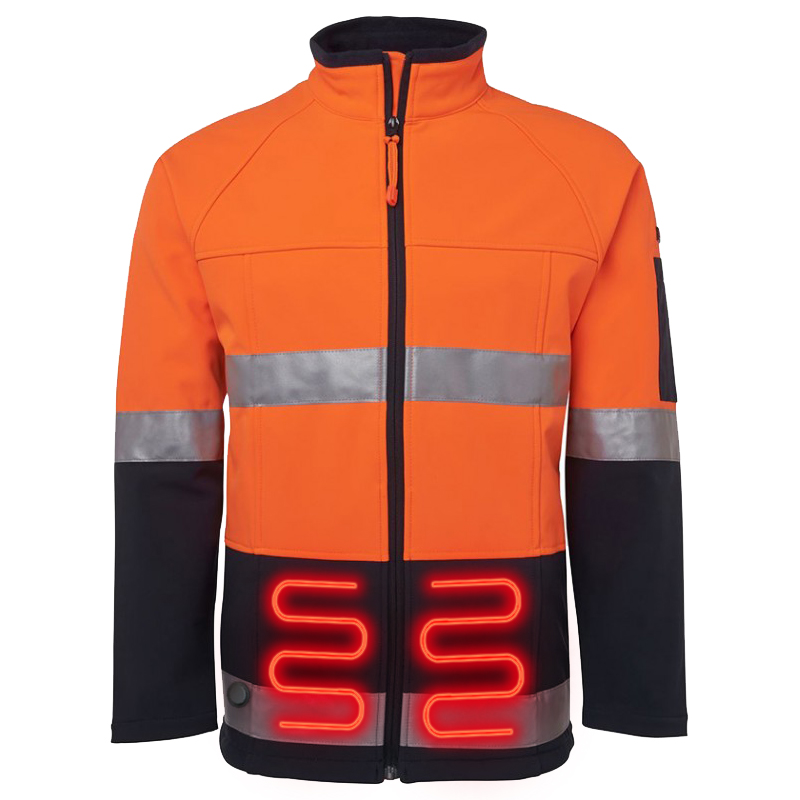 Hot sell Custom Heated vest multi pocket road work vest high visible reflective safety Heated vest