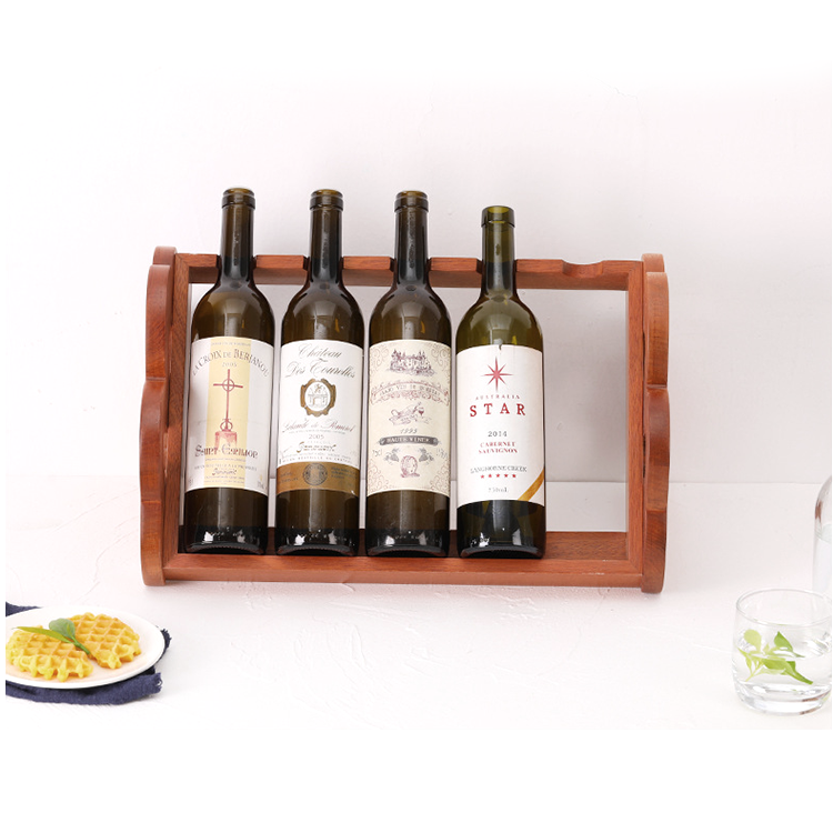 2021 Hot Selling Wood Wine Bottle Holder Display Shelf Storage Rack Wooden Modern popular customized floating wine rack display