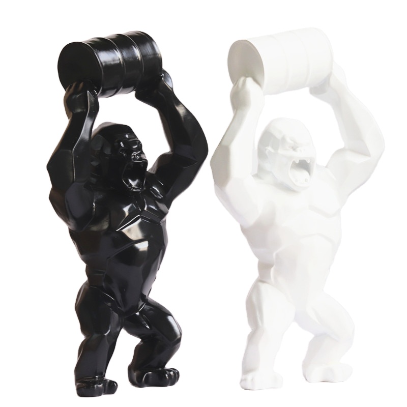 Синяя, красная, белая, Черная Форма 40 см из смолы, скульптура King Kong Gorilla из смолы, подарки, поделки, украшение для дома