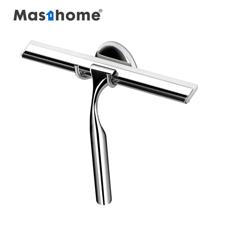 Masthome Zinc Alloy Cleaner car window wiper Cleaning Handle Scraper Shower Silicone Stainless Steel Rubber Window Squeegee