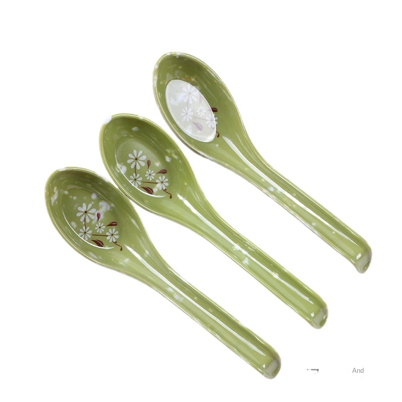 Wholesale Custom logo Noodles spoon plastic melamine chinese soup spoon