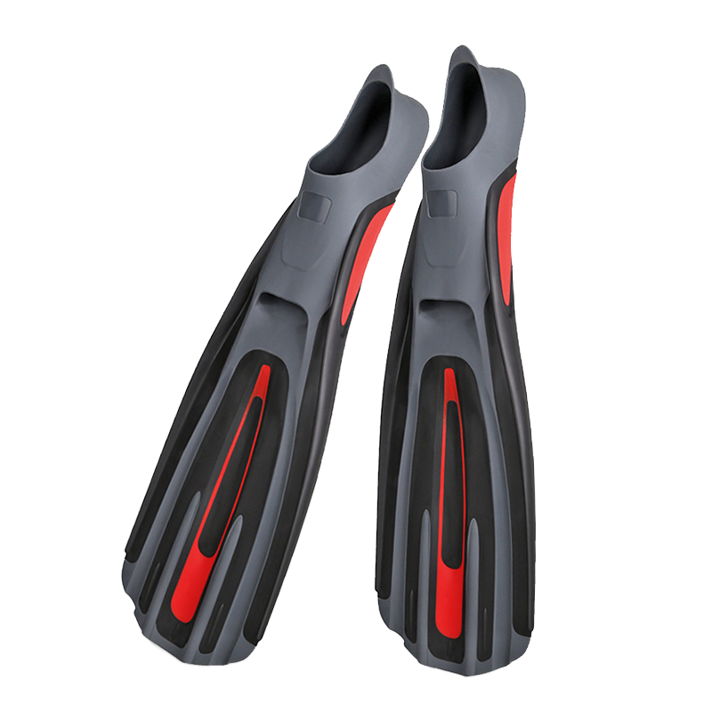 Aloma High Quality Tricolor Snorkeling Long Fins Freediving Swim Fins Rubber TPR Scuba Diving Fins for Adults