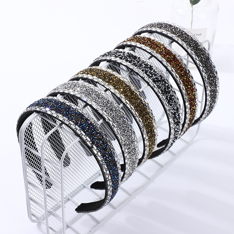 Hair accessories 2021 hair bands head bands designer rhinestone hairband faux diamond headband luxury bling headband for women