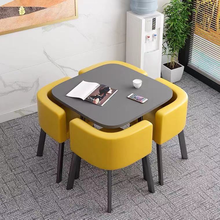 Hot sale vintage quality leisure style MDF board top dining table set