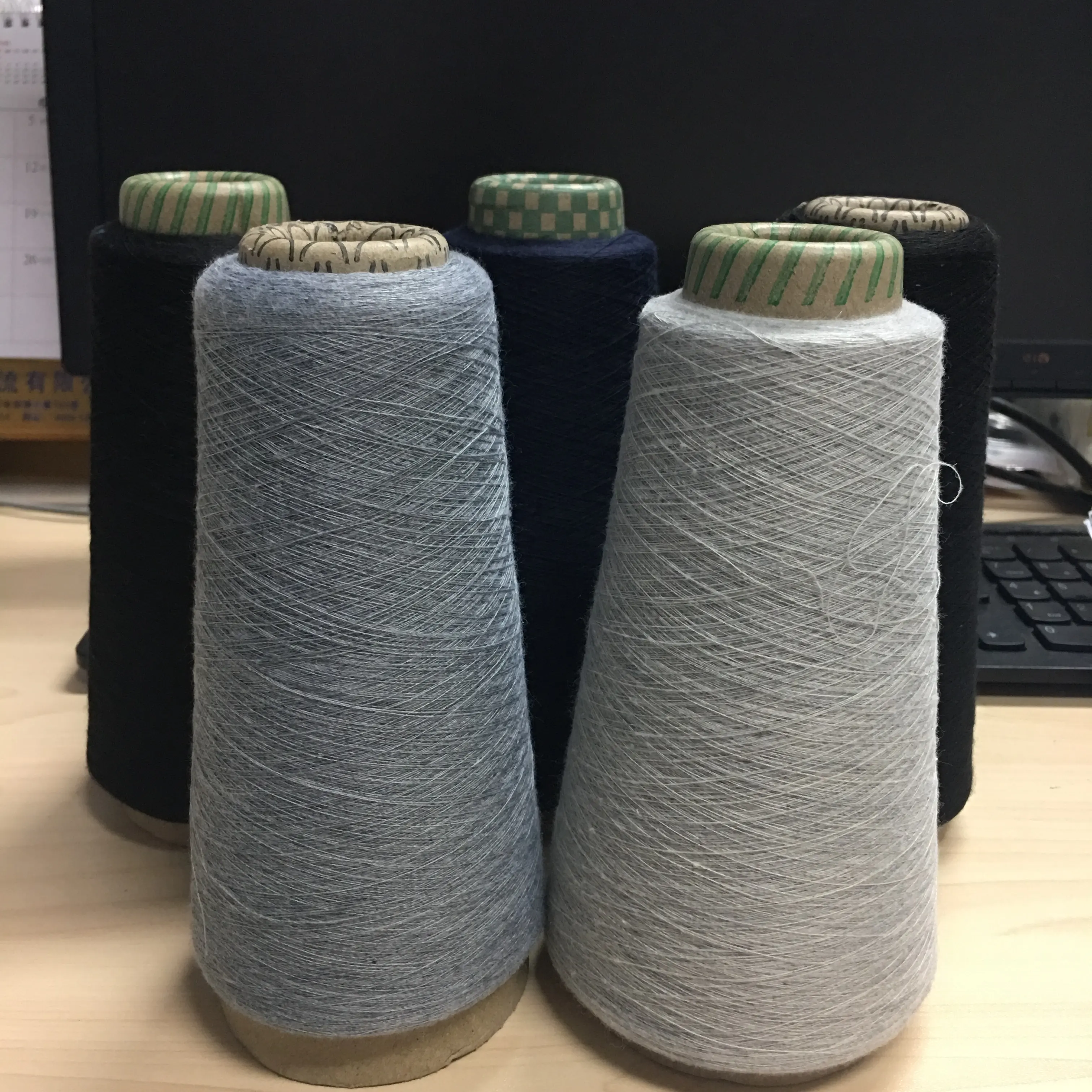 high quality 100% polyester ring spun yarn for knitting and weaving with cheap price