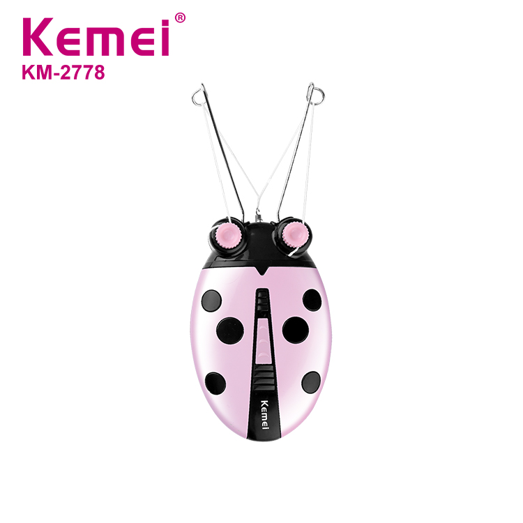 Kemei Km-2778 перезаряжаемый эпилятор для лица для женщин Электрический Уход за волосами подбородка женский эпилятор уход за кожей лица, депиляция восковыми бусинками с запасными пеньковой веревкой