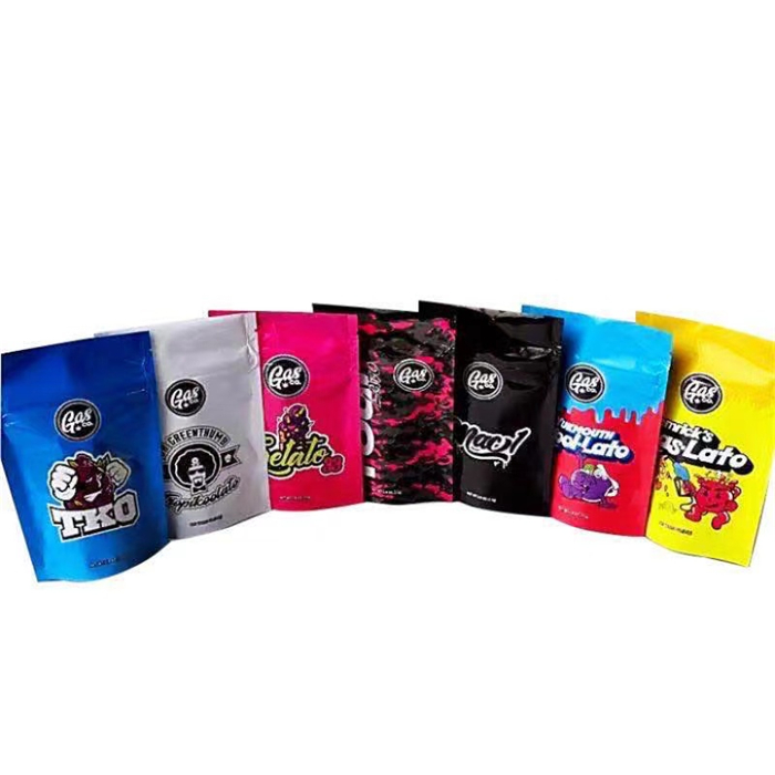 Empty Mylar Bags 3.5g 60 types California Package bag Balla Berries Sweet Tea Lemon Pepper Sorbet Sealing CBD Packaging bag