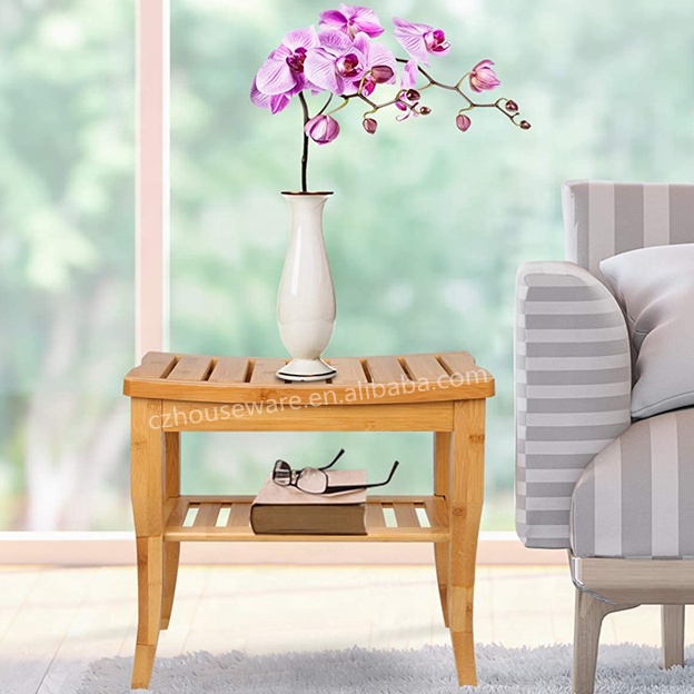 Premium Quality Modern Living Room Bamboo Shoe Bench Rack
