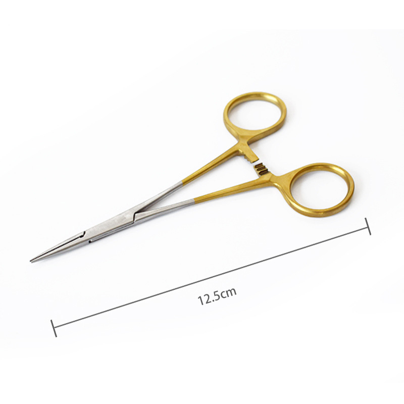 Hot Sale Best Quality Straight Iris Scissors Surgical Curved Iris Scissors with Golden Handle