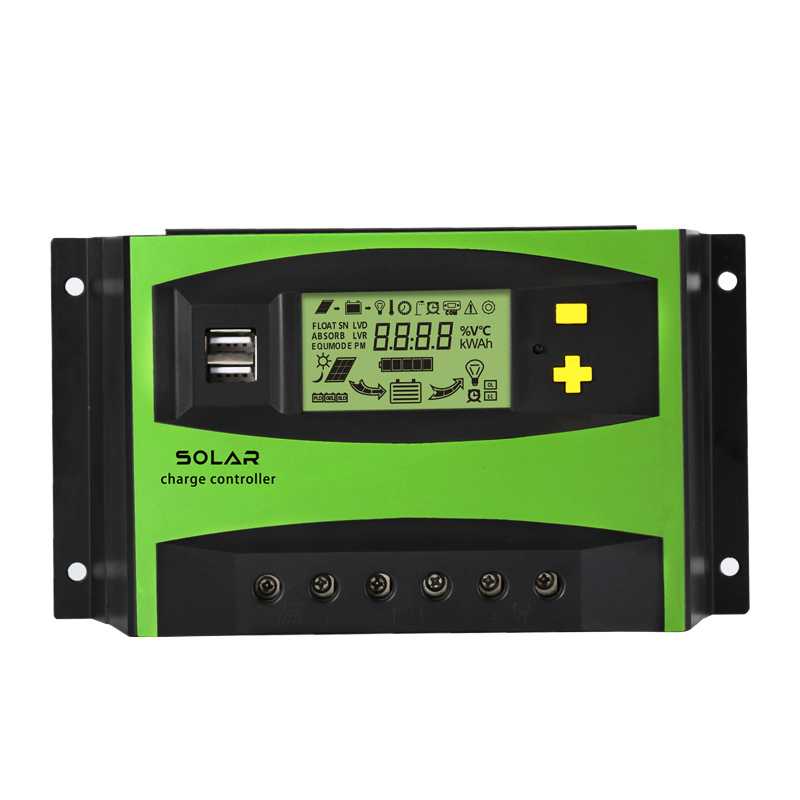 Wall mounting smart charging pwm 12v/24v/48v adaptive solar charger controller