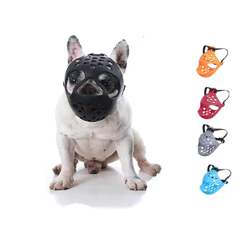 2022Bulldog Soft Rubber Mouth Covers Anti-eating Drinkable Water Breathable French Fighting Fighting Flat Face Dog Muzzle