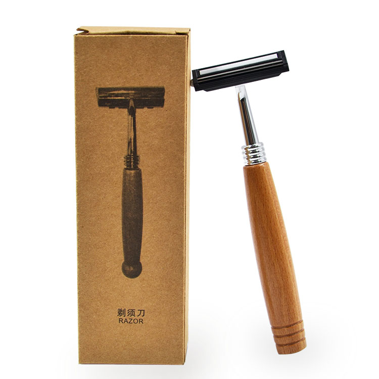 Best Selling Bamboo Safety Razor Reusable Wooden Razor Biodegradable Men Face Razor