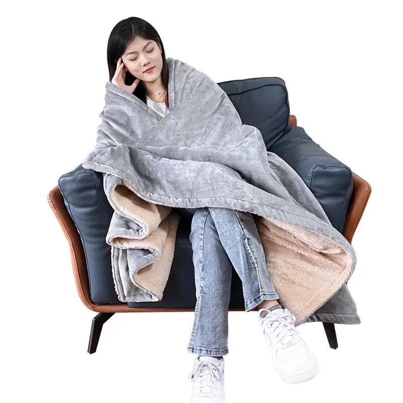 Thickened Flannel Shawl Body-warming Blanket Pad Multi-functional Syy Electric Blankets For Winter