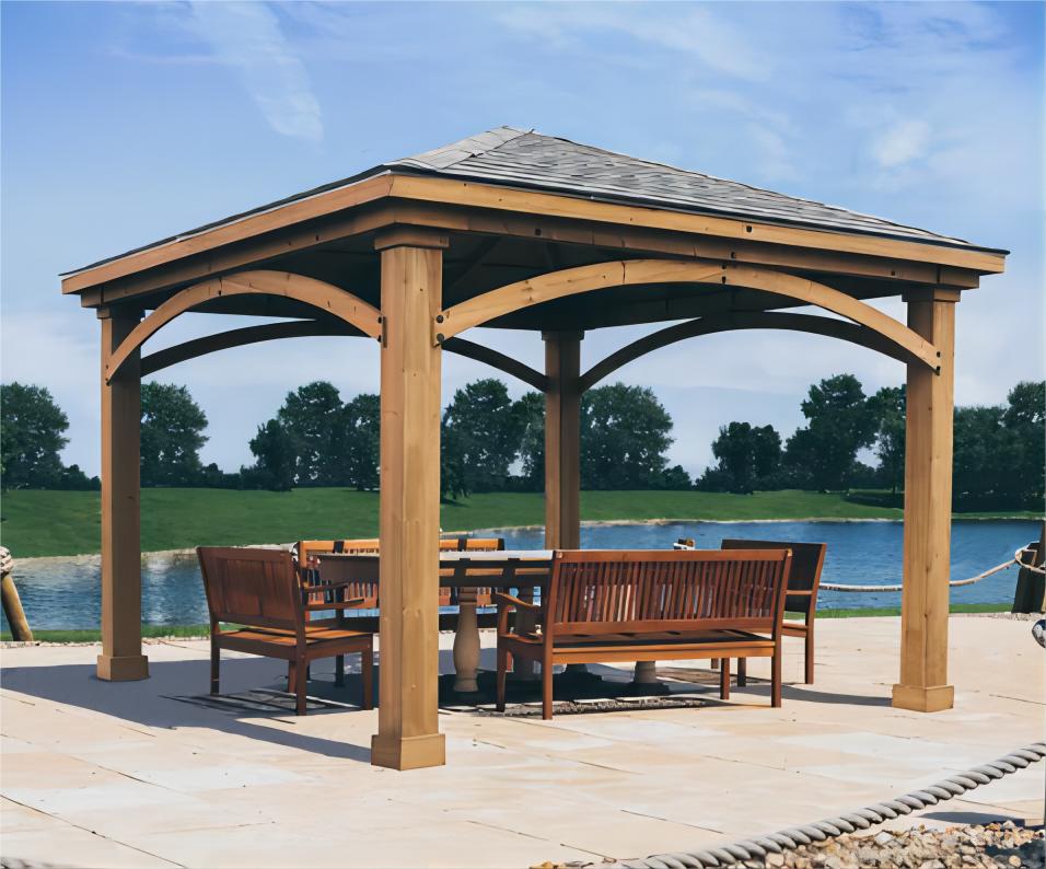 TOMA Outdoor Hardtop Double-Roofed Aluminum ventilation Patio Gazebo Multiple Sizes