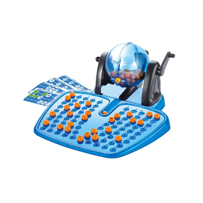 New Family Large Bingo Lotto Game Revolving Machine With 90 Numbers & 48 Cards