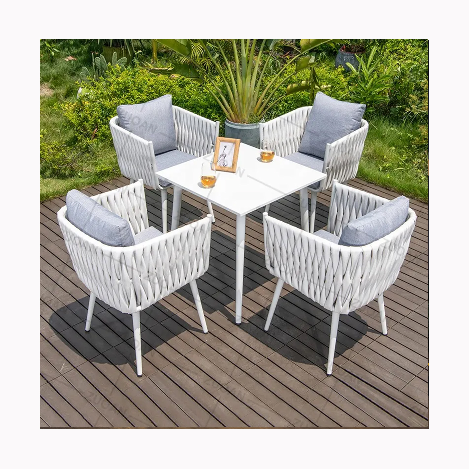 2024 Outdoor Chair Garden Sets Resort Furniture Outdoor Rattan Chairs For Restaurants And Coffee Shop