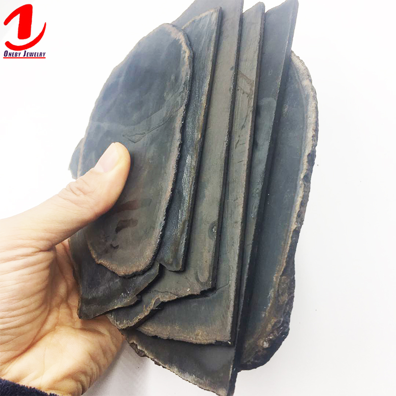 1,5 мм натуральный черный большой тонкий шероховатый Agate ломтик из Бразилии