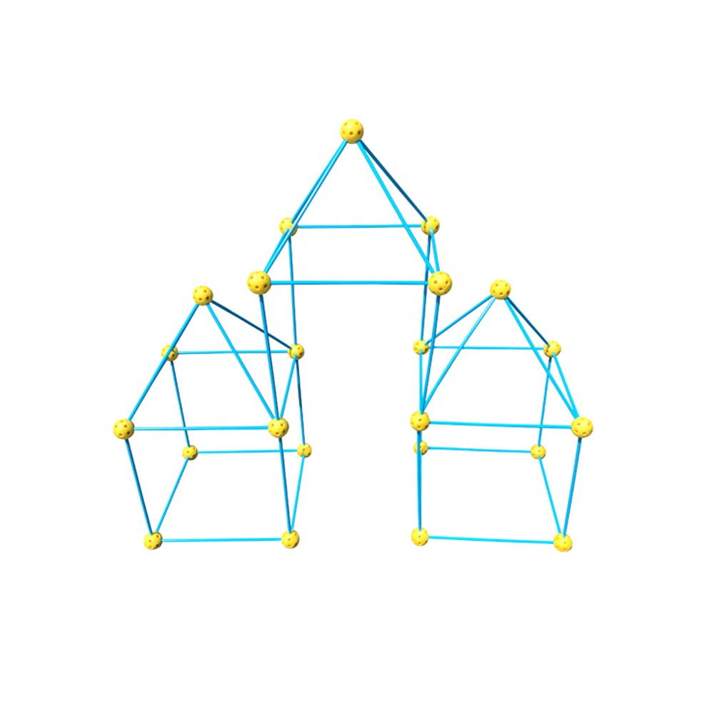 72pcs Sport Toys Plastic Indoor Build Educational Fort for Children's Outdoor Tent Outdoor Play Sports Toy Crazy Fort