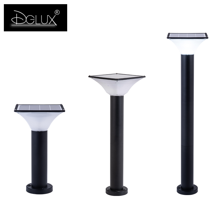 Ip65 Waterproof Intelligent Control Bollard Landscape Lamp Die-Casting 7W Solar LED Lawn Light