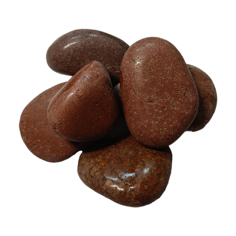 Cheap New Design Red Polished Mexican Beach River Pebbles Pave Landscape Stone
