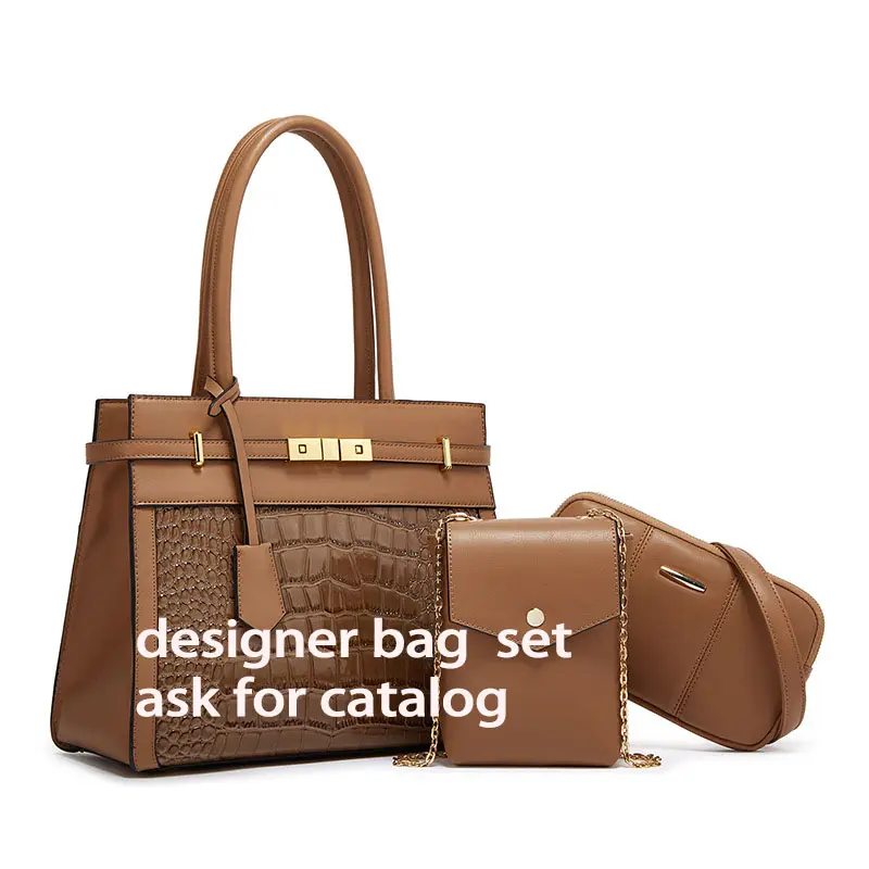 High Quality Genuine Leather Luxury Designer Handbags famous brand Women Shoulder Crossbody Bag handbag sets