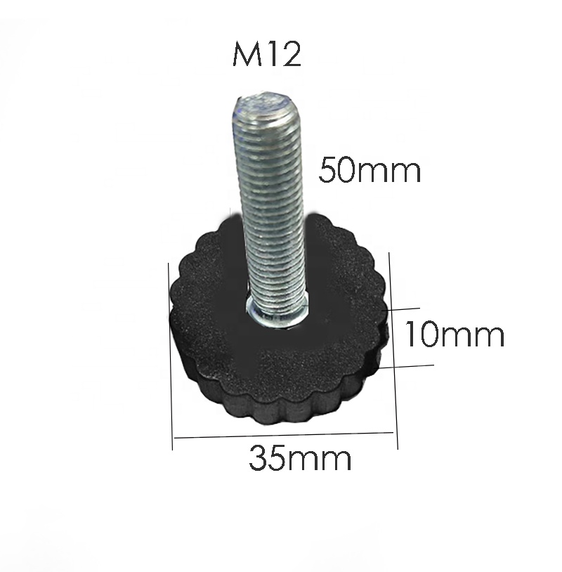 M12 x 50 с регулировкой по высоте, нейлоновое винта выравнивания мебель ноги M12-50mm