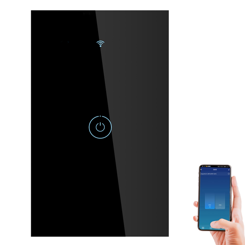 SMATRUL 1Gang Tuya Wi-Fi 433 МГц беспроводной сенсорный настенный выключатель для США, светодиодный умный свет, не имеет нейтральных свойств для Google Home Alexa