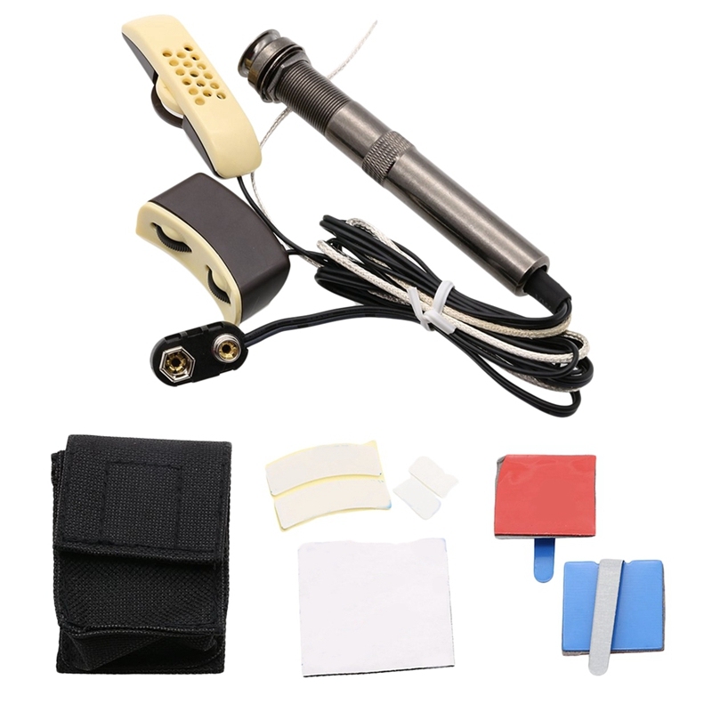 Soundhole Acoustic Folk & Classical Guitar Rocket EQ Equalizer Piezo Pickup Sound Hole End Pin Pick-up Acoustic Guitar Parts