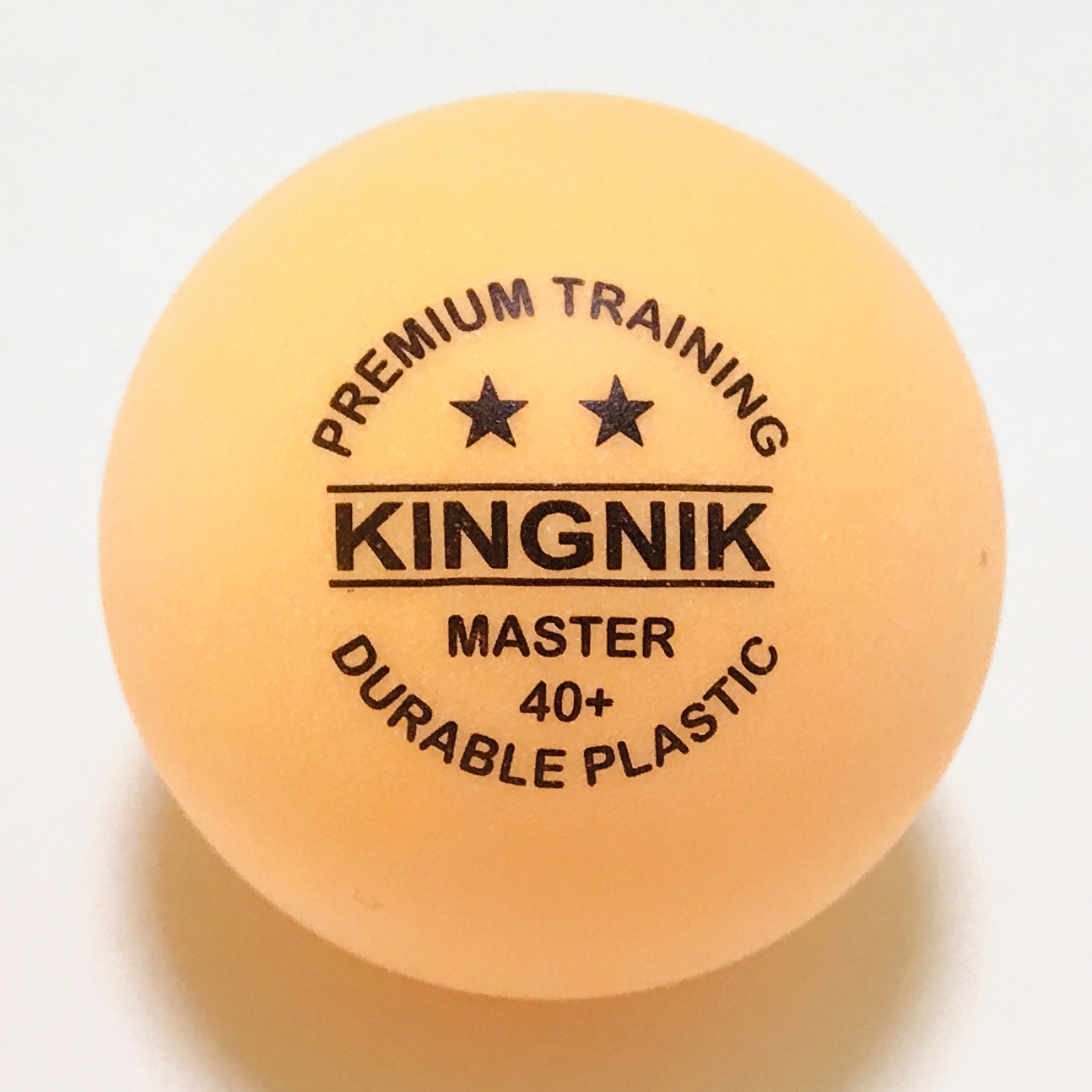 Тренировочный мяч KINGNIK 2star master premium 40 + оранжевый пластиковый мяч для настольного тенниса (100 мячей в пакете)