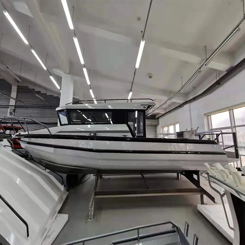 CE Certificated Pleasure Boat Easy Craft Welded Aluminum Fishing Boat with Pontoon -New Design
