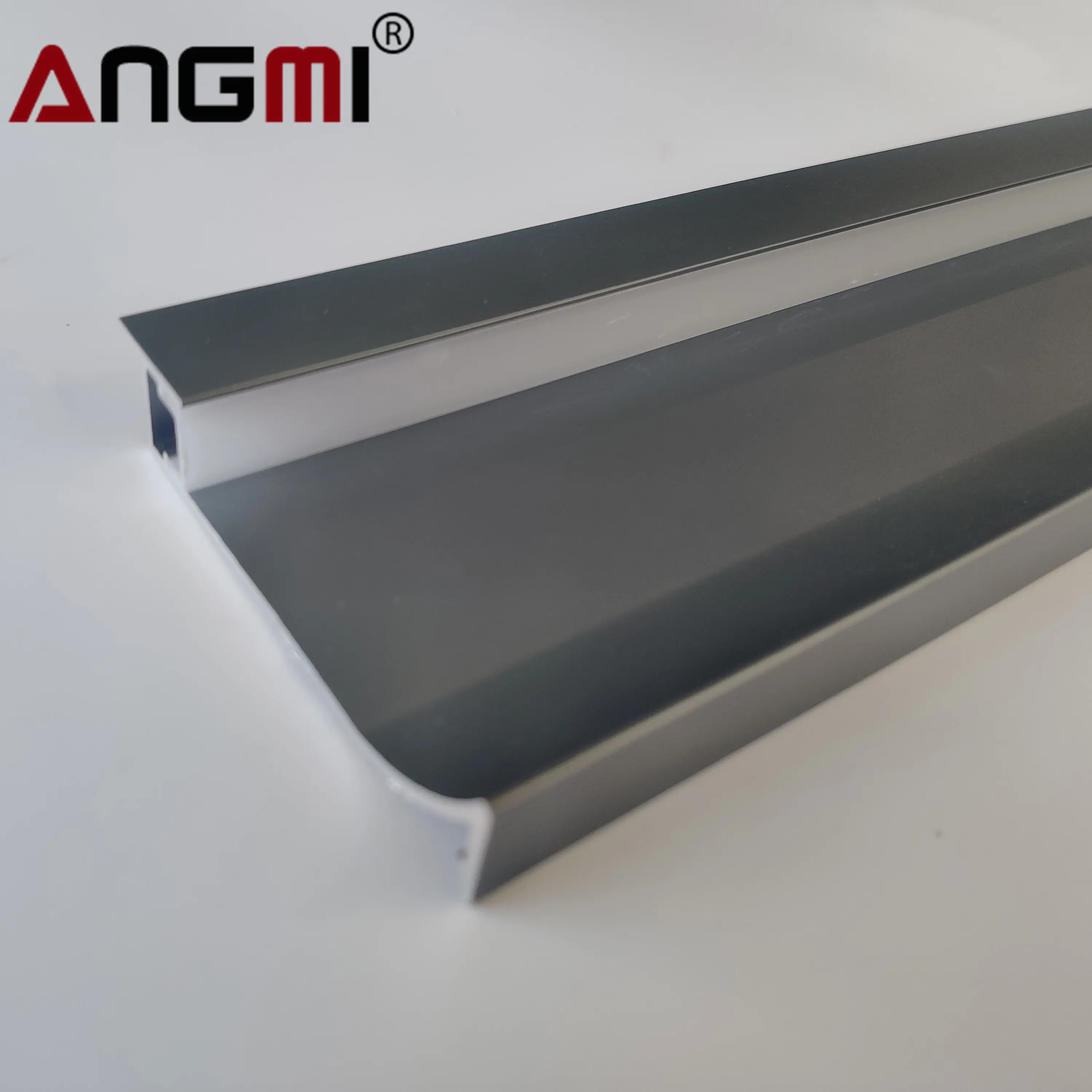 LED Aluminum Waterproof Skirting Black White Gray Baseboard for Kitchen Cabinet