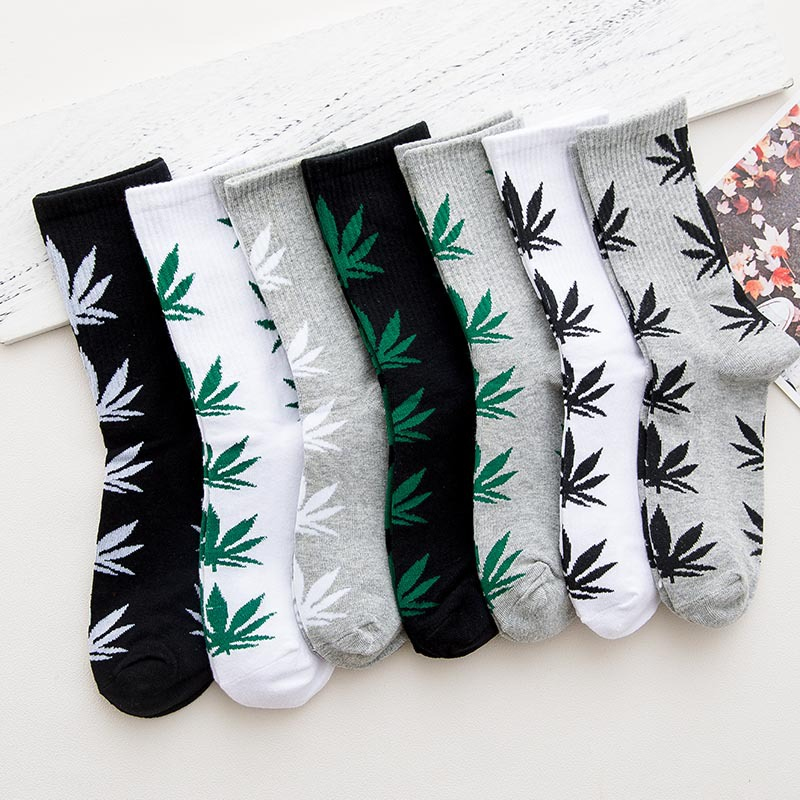 Счастливый Цвет карандаш Кот weed жаккардовые графические сумасшедшие мужские школьные платья Хип-хоп хлопковые носки