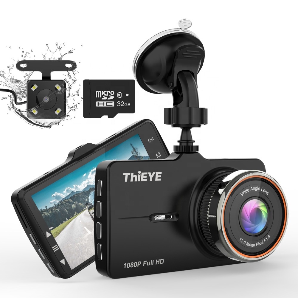 Передняя камера ThiEYE Carbox 5R Full HD с 720P HD IP67, водонепроницаемая задняя камера с двойным объективом, реальный автомобильный рекордер 1080P, видеорегистратор