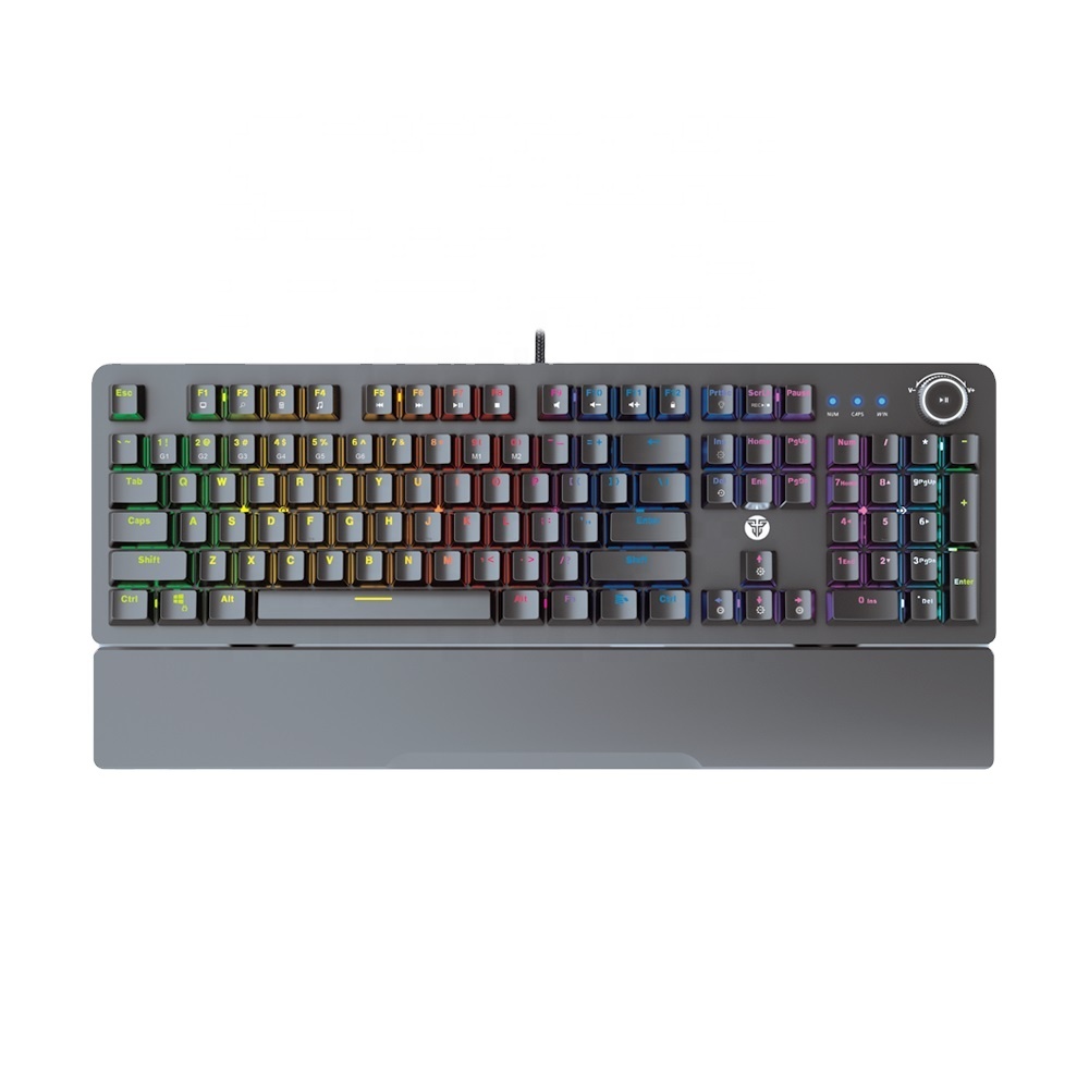 Лучшая цена 3 цвета на выбор: цветная (RGB) механическая клавиатура Fantech MK853 MAXPOWER с Wristpad