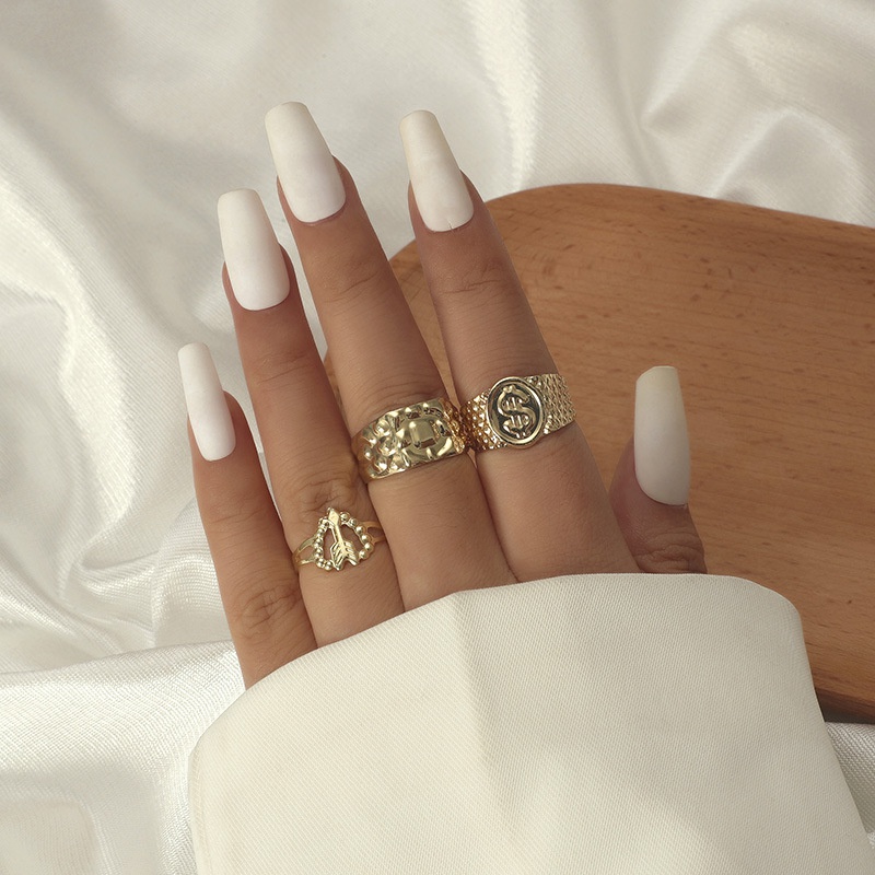 Wholesale Jewelry Fashion New Geometric Pattern Opening 3piece Set