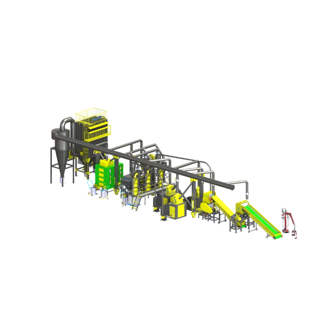 Huanchuang R & D PCB Pulverizing Separating Recycling System is sold at a low price
