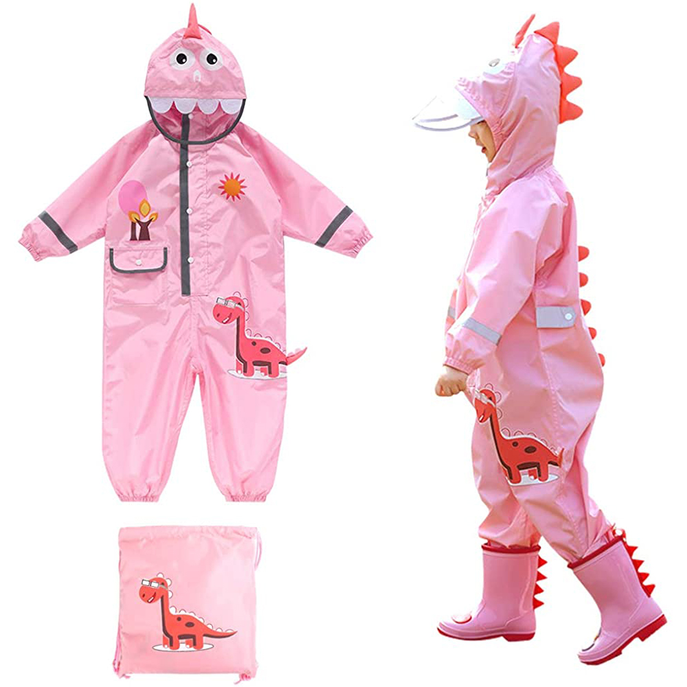 One Piece Rain Suit Kids,Unisex Toddler Waterproof Rainsuit Rain Coat Coverall