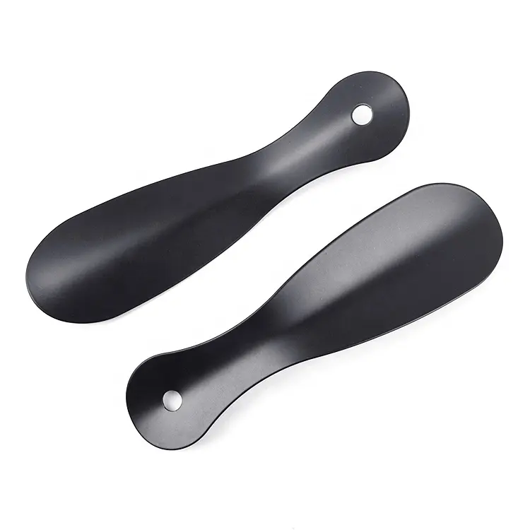 Best Quality 19CM Black Stainless Steel Metal Custom Shoe Horn