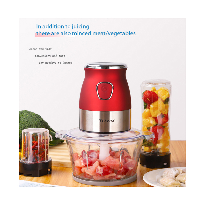 portable chopper mixer custom logo mini juicer shaker kitchen fruit bottle 6 blades 2 in 1 food processor blender