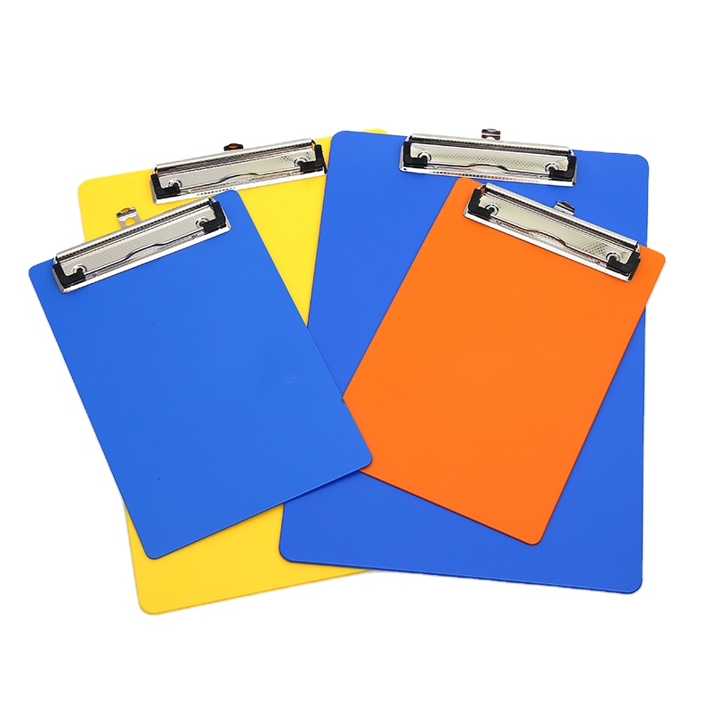Factory A4 size clipboard supply colorful plastic clipboard with Hanging Hook Custom Printing folding clipboard